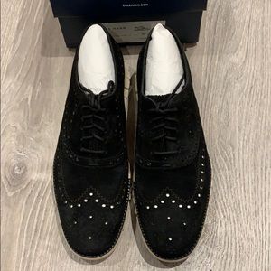 Cole Haan Zerogrand Wing Oxford Black Suede 9.5